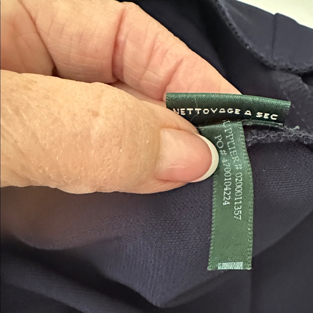 LAUREN Ralph Lauren Navy Wide Leg Pants - Picture 8 of 9